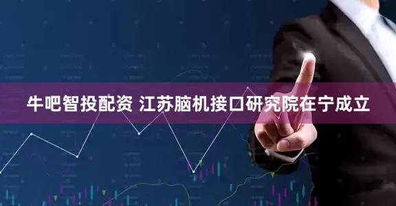 牛吧智投配资 江苏脑机接口研究院在宁成立