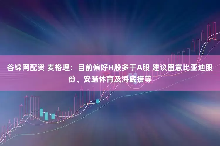 谷锦网配资 麦格理：目前偏好H股多于A股 建议留意比亚迪股份、安踏体育及海底捞等